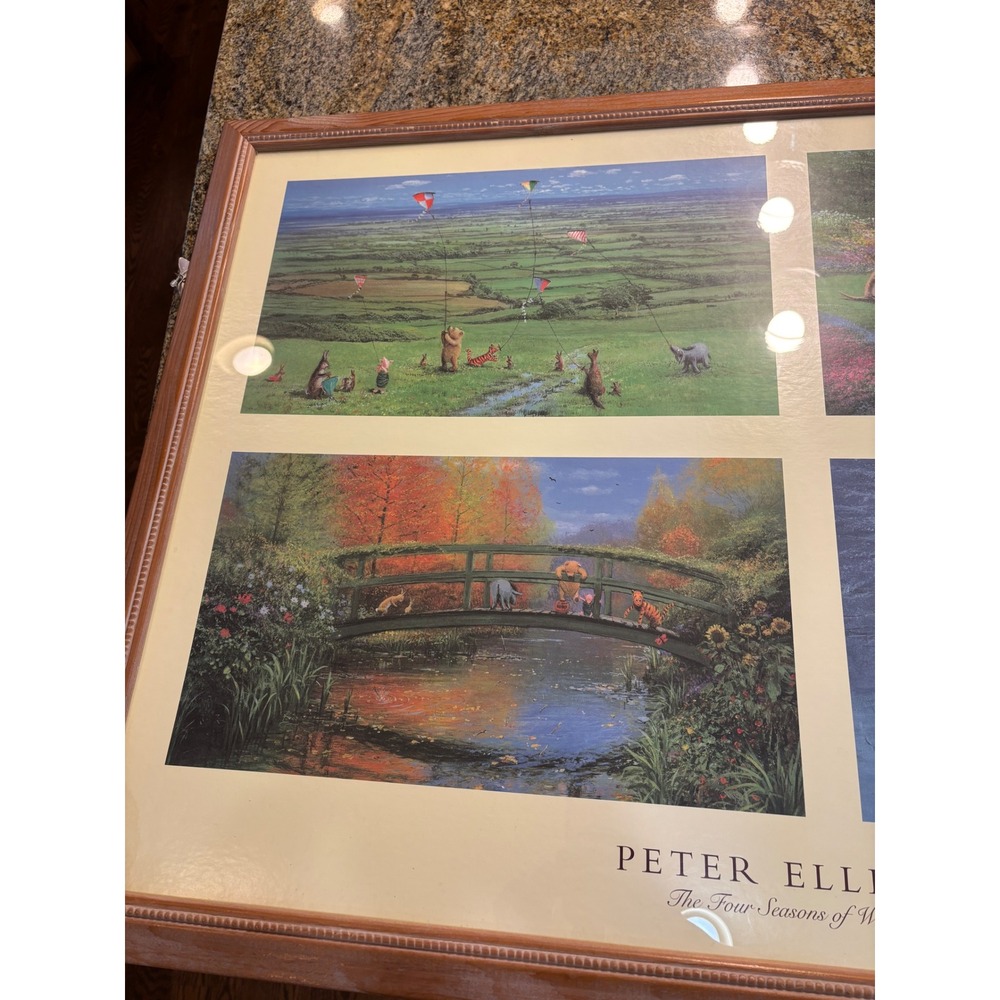 Peter Ellenshaw The Four Seasons of Winnie The Pooh Framed Art Print 38.5x26.5 - Picture 3 of 15
